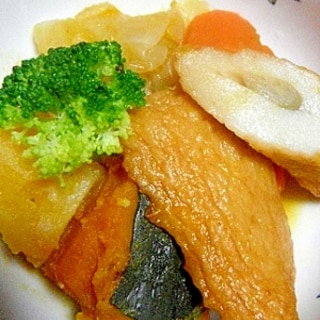 天ぷら（ｺﾞﾎﾞ天･角天）と野菜の炊き合わせ
